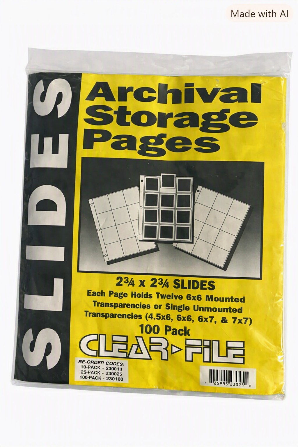 HOJAS CLEAR-FILE 23-B (100H) 12 DIAP. 6 X 6 CARGA SUPERIOR