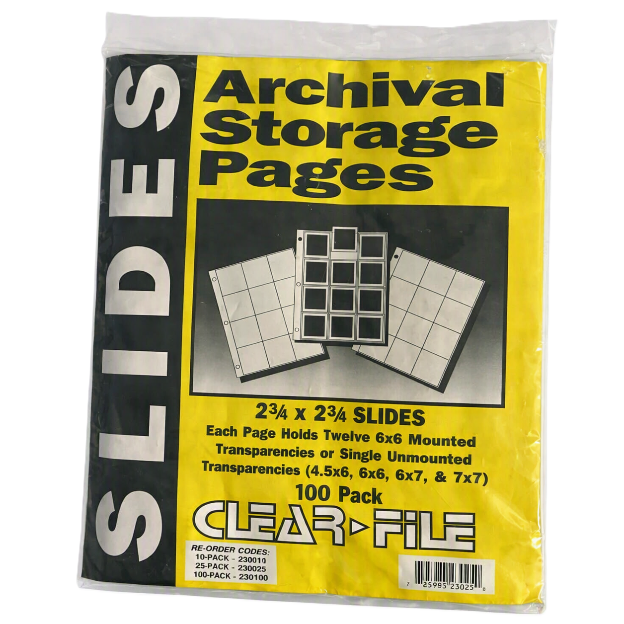 HOJAS CLEAR-FILE 23-B (100H) 12 DIAP. 6 X 6 CARGA SUPERIOR