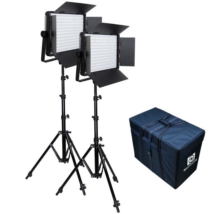 KIT NANLITE 2 PANELES CN-1200CSA BI-COLOR CON ALETAS (LED)