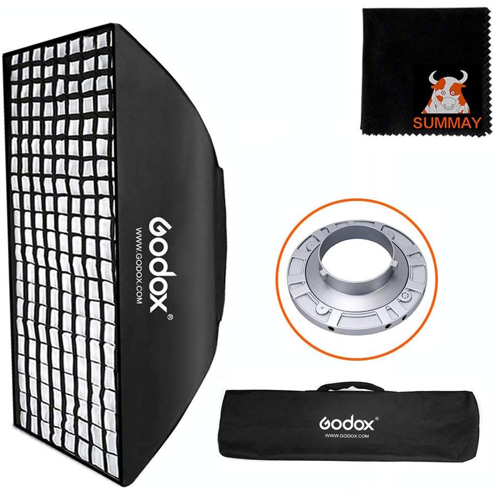 VENTANA GODOX SOFT BOX 80X120 CON ADAPTADOR BOWENS Y GRID