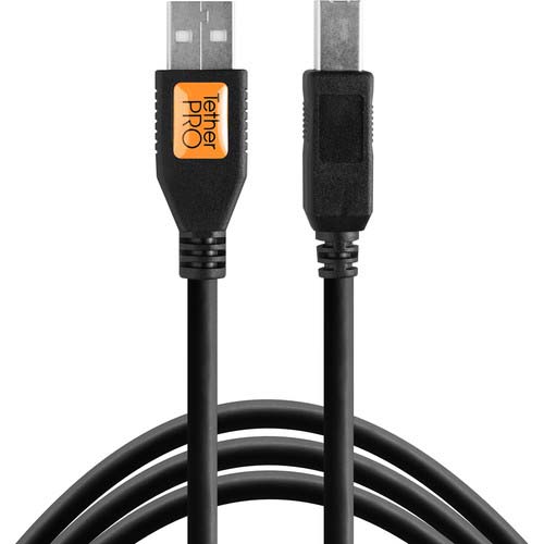 CABLE TETHERPRO USB 2.0 MALE A TO MALE-B  15  BLACK