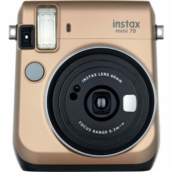 CAMARA FUJI INSTAX MINI 70 GOLD CON PELICULA 10 FOTOS