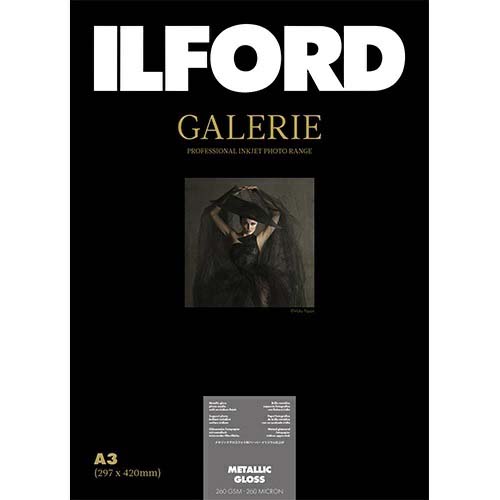 PAPEL ILFORD A3 25H GALERIE METALLIC GLOSS 260 GR