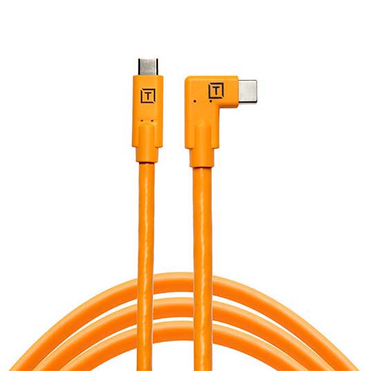 CABLE TETHERPRO USB-C TO USB-C ACODADO 4.6 MTS (CUC15RT-ORG)