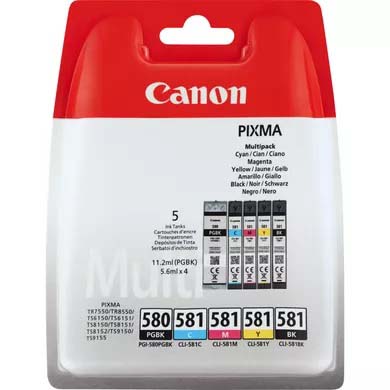 TINTA CANON CLI-581 MULTIPACK (580PGBK + 581 CMYBK)