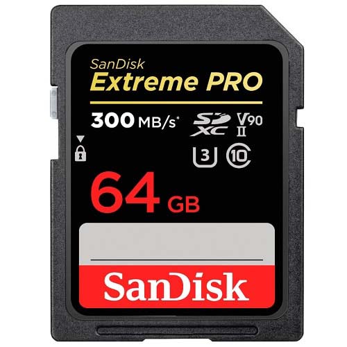 TARJETA SD 64 GB SANDISK (300 MB/S) UHS-II SDXC C10 V90 SANDISK 