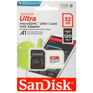TARJETA MICRO SD 32 GB SANDISK ULTRA 120MB/SG C/ADAPT