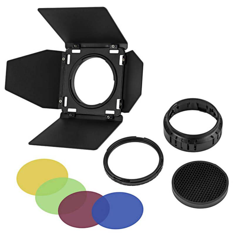 ALETAS GODOX BD-10 CON NIDO DE ABEJA Y GELES PARA AD300 PRO