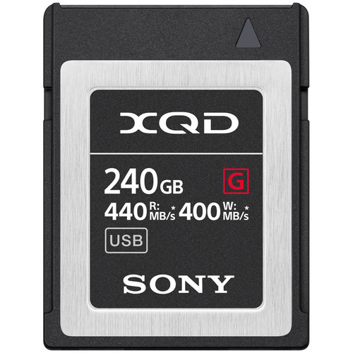 TARJETA XQD 240 GB (400 - 440 MB/SEG) SONY SERIE G QD-G120F