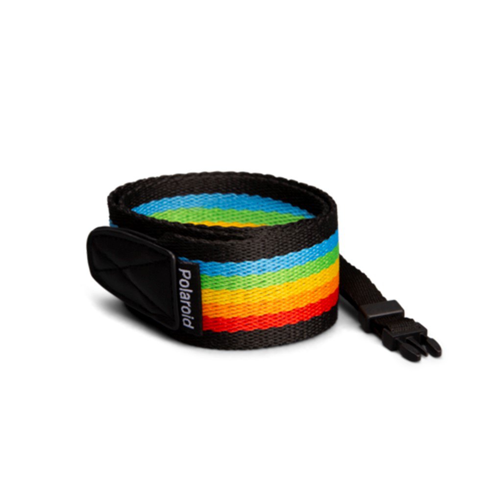 CORREA POLAROID STRAP FLASH RAINBOW BLACK