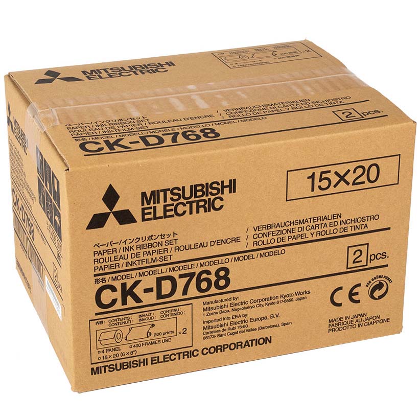 KIT DE IMPRESION MITSUBISHI CK-D768 (15X20 200 F) CP-D90DW