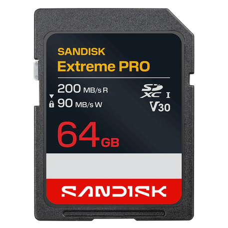 TARJETA SD 64 GB SANDISK EXTREME PRO SDXC (R200/W90) 4K UHD