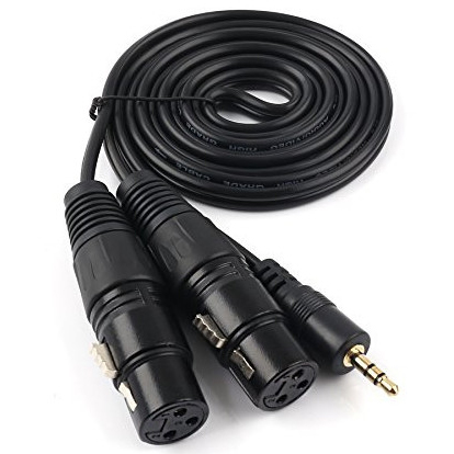 CABLE MINIJACK 3.5 MM ST - 2 SALIDAS XLR H 2 MTS