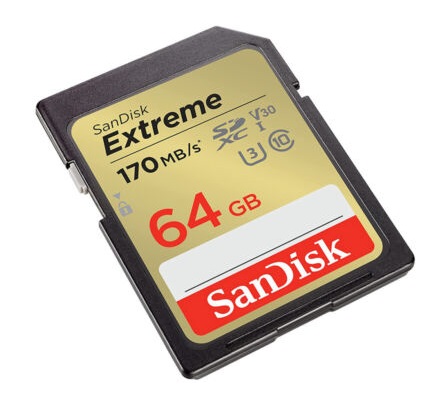 TARJETA SD 64 GB SANDISK EXTREME SDXC V30 (170 MB/SG) UHS-I