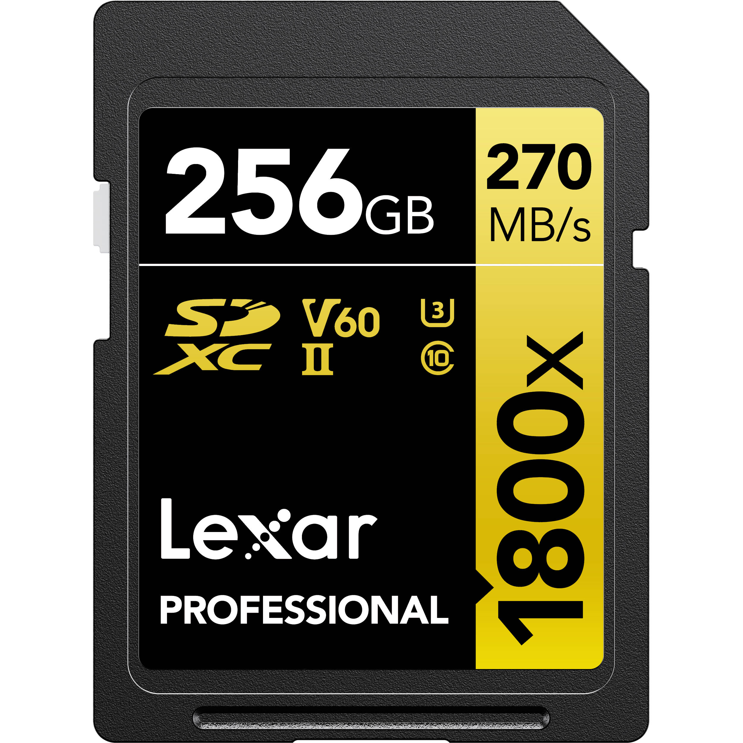 TARJETA SD 256 GB LEXAR (270MB/S 1800X) SD-XC UHS-II 4K