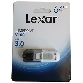 PENDRIVE 64GB LEXAR V100 USB 3.0