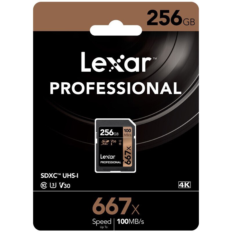 TARJETA SD 256 GB LEXAR (100MB/S 667X) SD-XC UHS-I 4K V30 LEXAR 