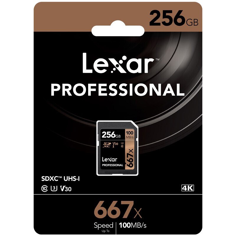 TARJETA SD 256 GB LEXAR (100MB/S 667X) SD-XC UHS-I 4K V30