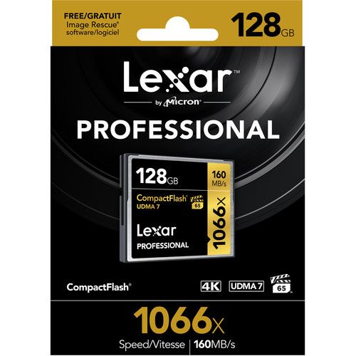 TARJETA CF 128 GB LEXAR 1066X (160MB/SG) 4K UDMA7