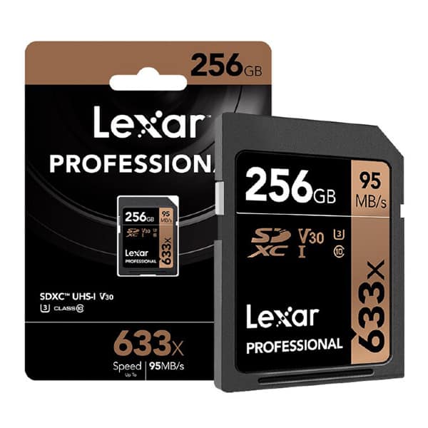 TARJETA SD 256 GB LEXAR (95 MB/S 633X) 4K UHS-1 (1) V30