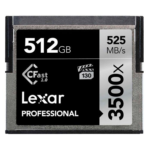 TARJETA CFAST 512 GB LEXAR 2.0 3500X PROFESIONAL