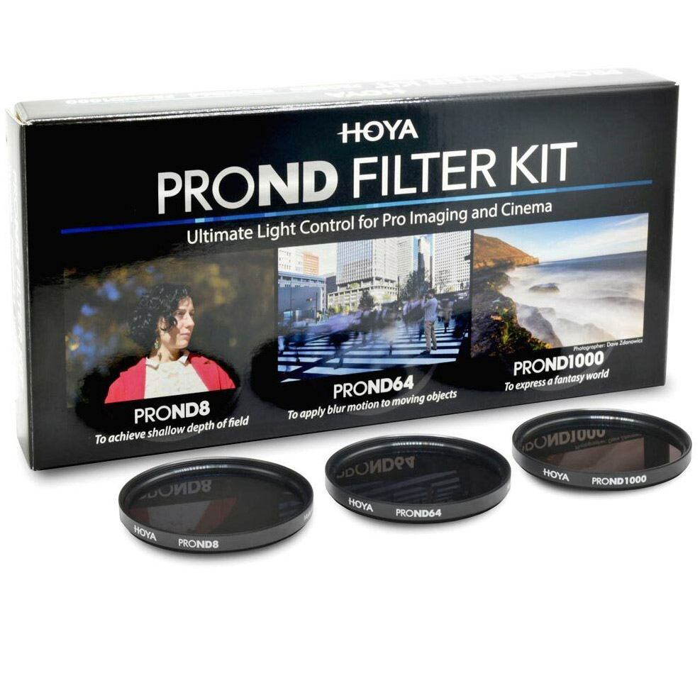 KIT FILTROS HOYA ND8 / ND64 / ND1000 67 MM