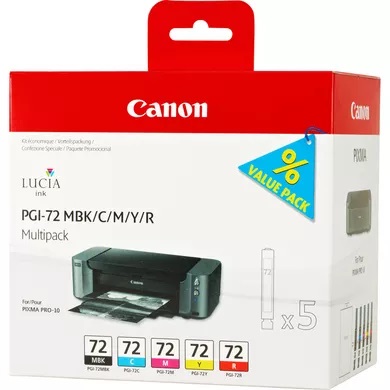 TINTA CANON PGI-72 MULTIPACK COLOR (5 TINTAS)