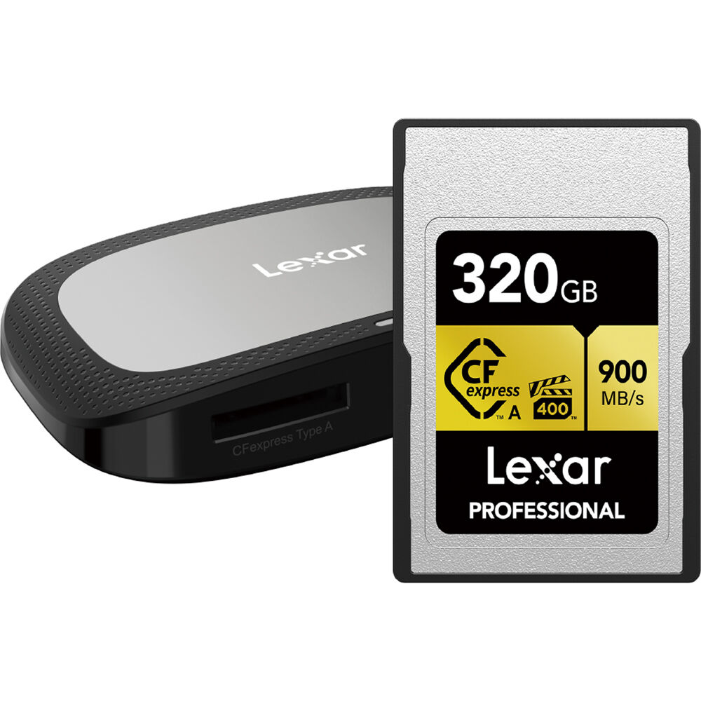 TARJETA CFEXPRESS 320 GB LEXAR TYPE A (900 MB/SG) C/LECTOR LEXAR 