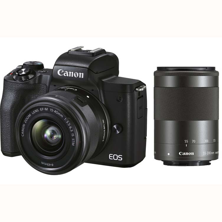 KIT CANON EOS M50 II + EFM 15-45 BLACK + EFM 55-200