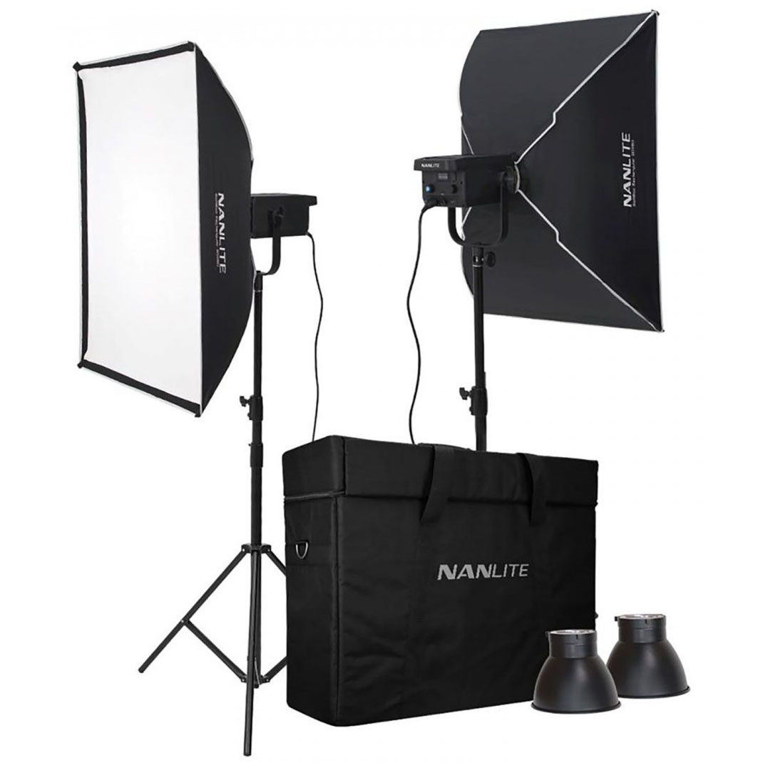 KIT NANLITE 2 FOCOS LED FS-150B BICOLOR 185W