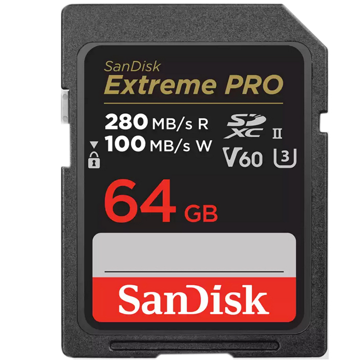 TARJETA SD 64 GB SANDISK (280 MB/S) UHS-II SDXC C10 V60