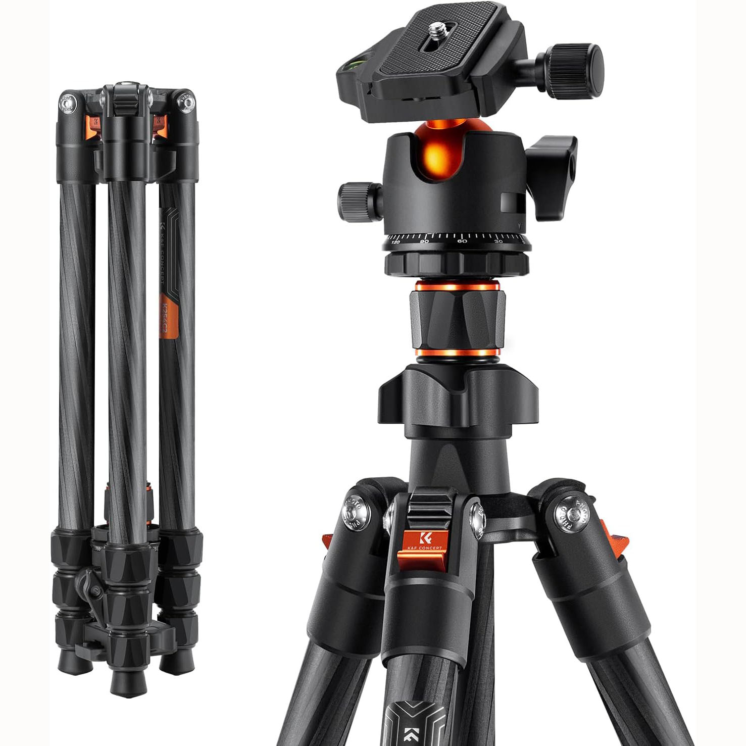 TRIPODE K&F CONCEPT K254C2 CARBONO + BH36L (KF09.123)