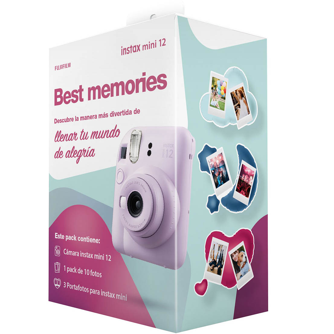 CAMARA FUJI INSTAX MINI 12 BEST MEMORIES PASTEL BLUE