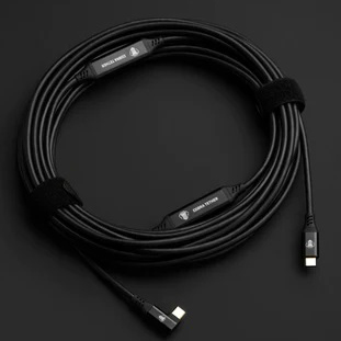 CABLE COBRA TETHER 10 MTS USB-C A USB-C ACODADO NEGRO