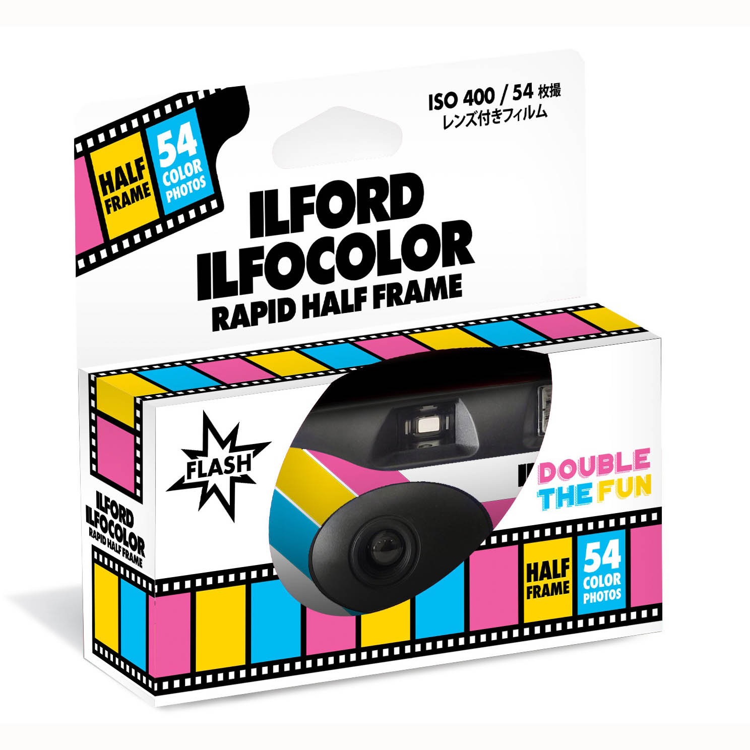 CAMARA ILFORD ILFOCOLOR FLASH RAPID HALF FRAME 54 EXP 400ISO