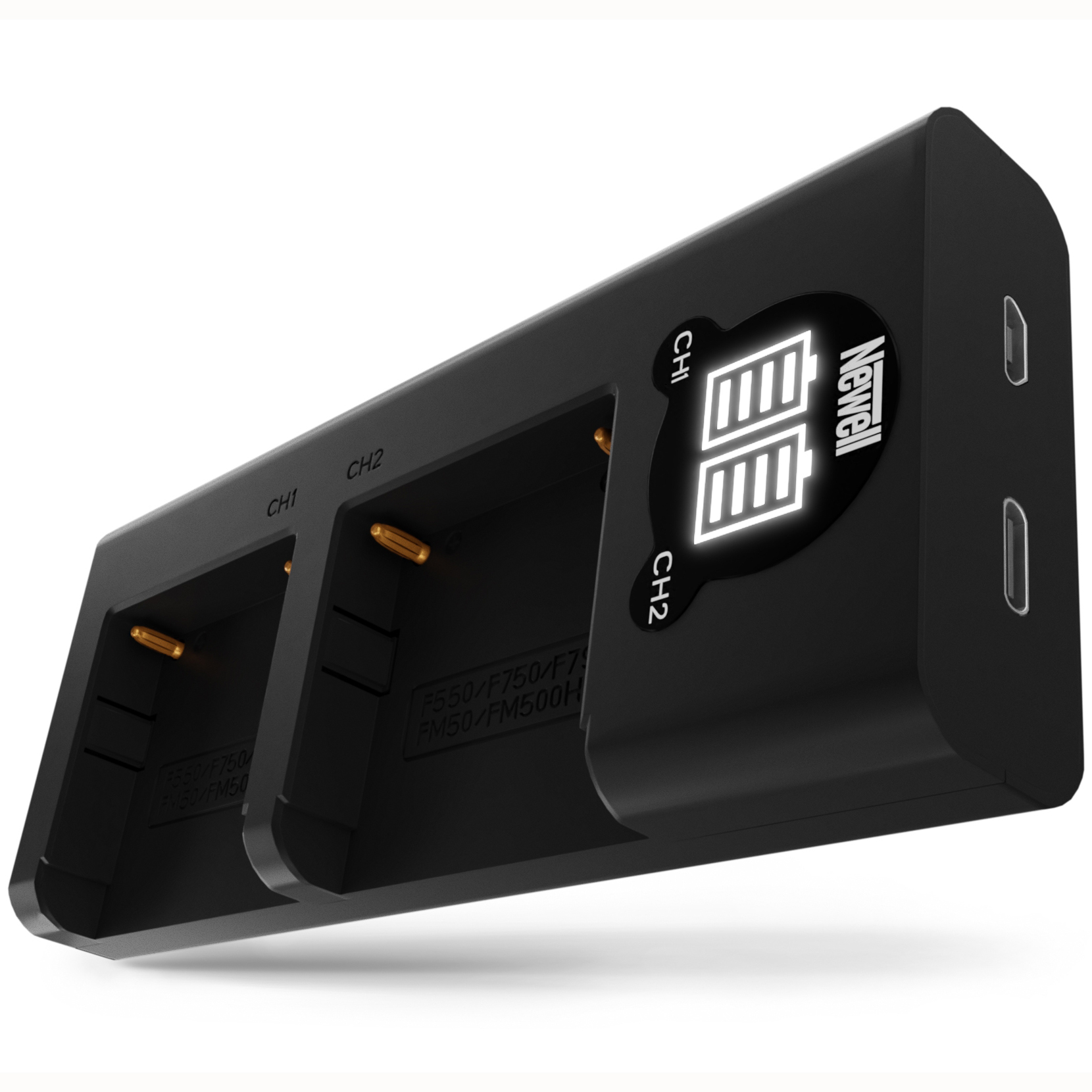 CARGADOR NEWELL CON DOS BATERIAS NP-F570 PARA SONY (USB-C)