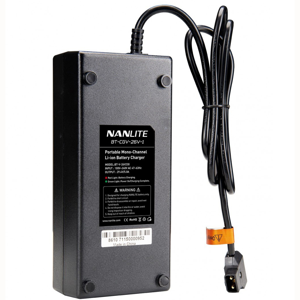 CARGADOR NANLITE PARA BATERIAS V-MOUNT 26V