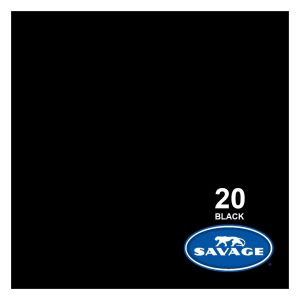 FONDO SAVAGE PAPEL 1.35X11 MTS NEGRO  (N. 20)