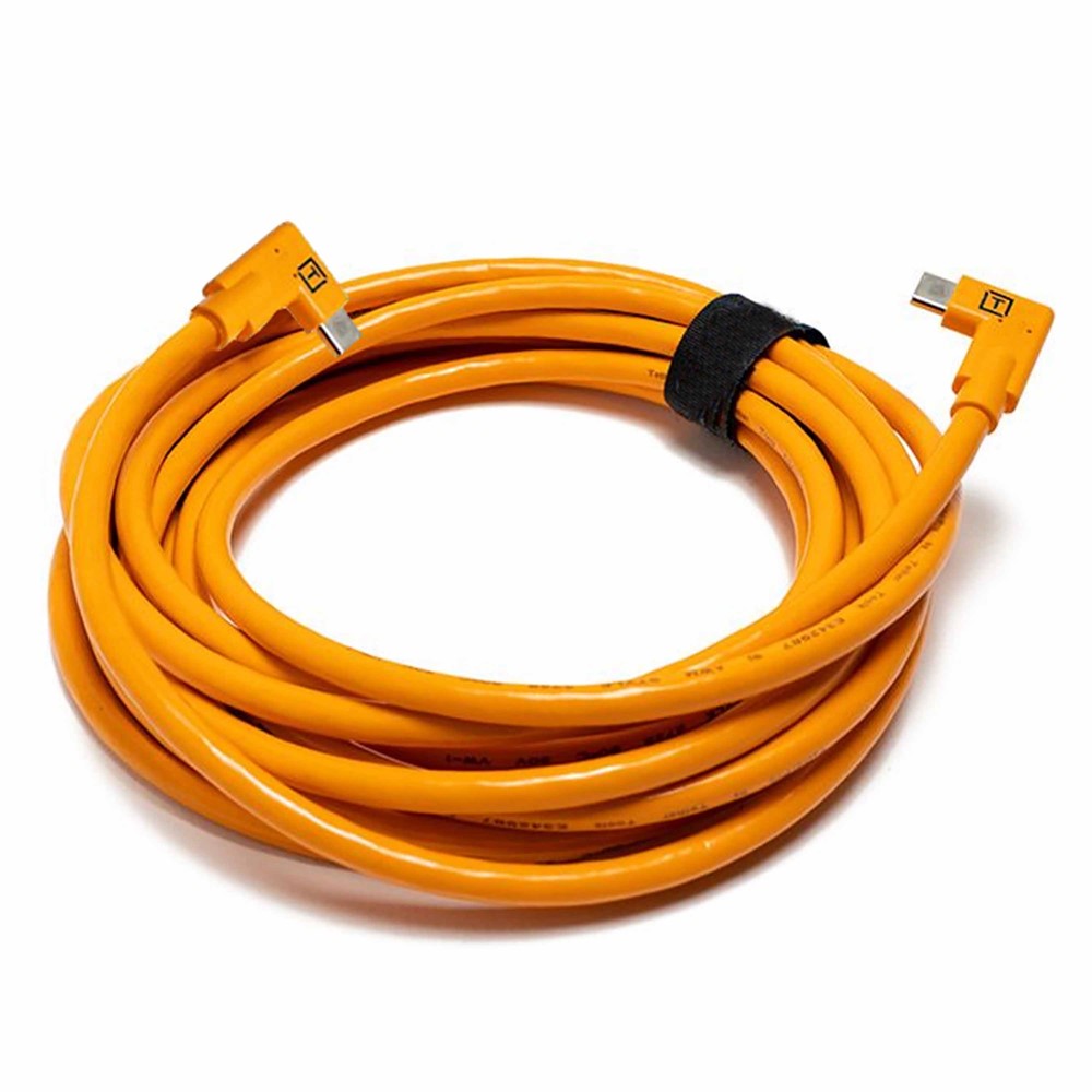 CABLE TETHERPRO USB-C TO USB-C ACODADO 4.6 MT CUC15RT2T-ORG)