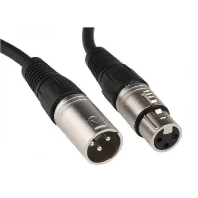 CABLE MICROFONO XLR MACHO A XLR HEMBRA DE 0.5 METROS