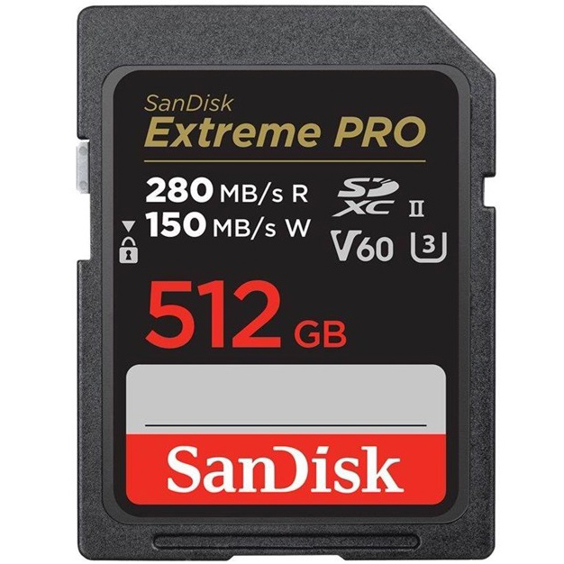 TARJETA SD 512 GB SANDISK (280 MB/S) UHS-II SDXC C10 V60