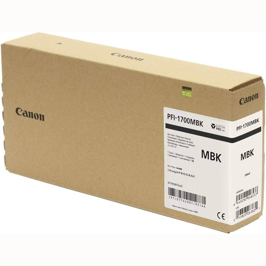 TINTA CANON PFI-1700 NEGRO MATE 700 ML P/PRO-4100 (MBK)