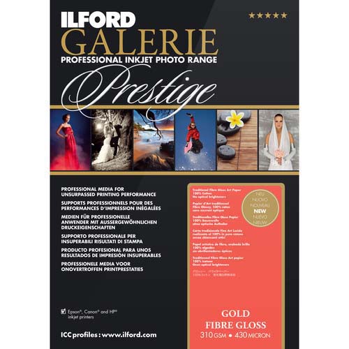 PAPEL ILFORD 24\'X15 MT PRESTIGE GOLD FIBRE GLOSS 310 GRM