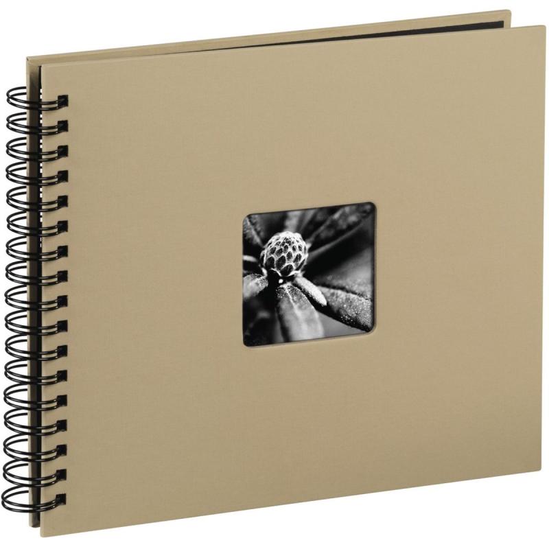 ALBUM HAMA ESPIRAL HOJA CARTULINA 28X24 50 PAGINAS (CREMA)