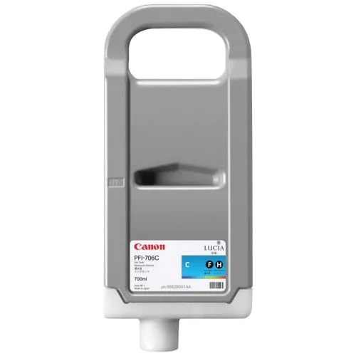 TINTA CANON PFI-706C CIAN 700ML P/IPF8400-8300-9400