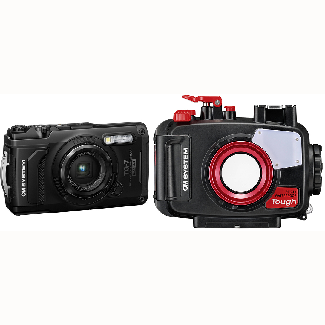 CAMARA OLYMPUS TOUGH TG-7 NEGRA + CARCASA PT-059
