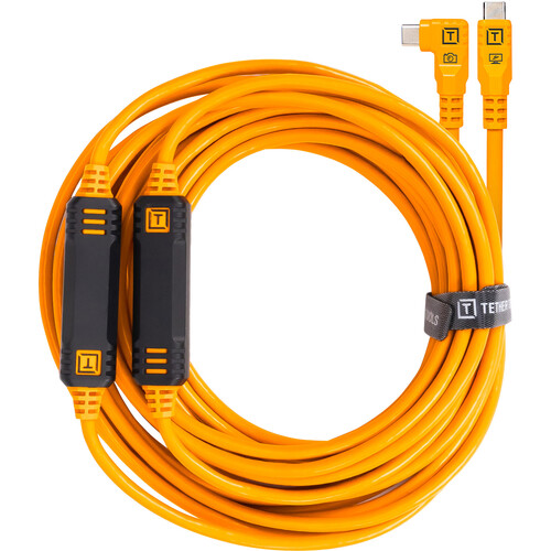 CABLE TETHERPRO USB-C TO USB-C ACODADO 9.4 MT (CUC31RT2-ORG)