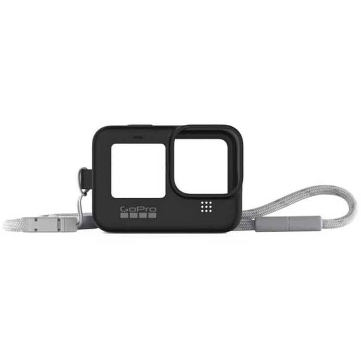 FUNDA GOPRO SILICONA NEGRA CON CORREA (H10/H11/H12)