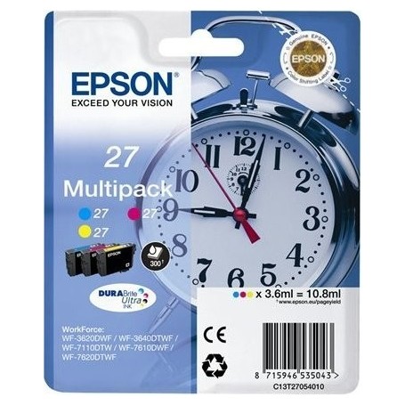 TINTA EPSON T2705 MULTIPACK 10.8 ML (CIAN-AMARILLO-MAGENTA)
