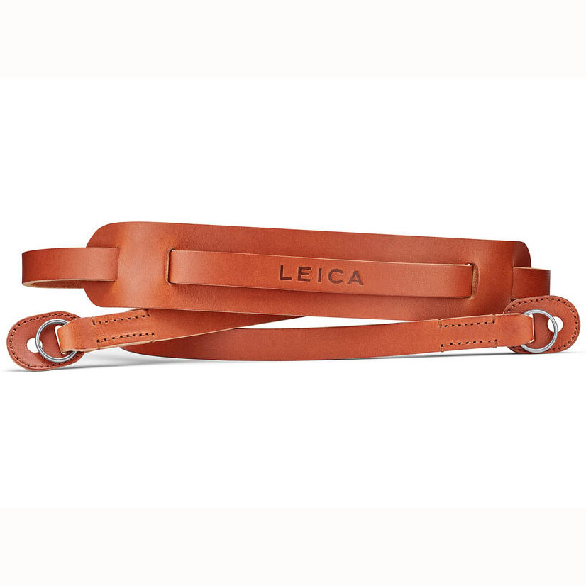 CORREA LEICA CUERO COGNAC CON HOMBRERA   18559